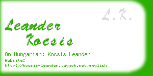 leander kocsis business card